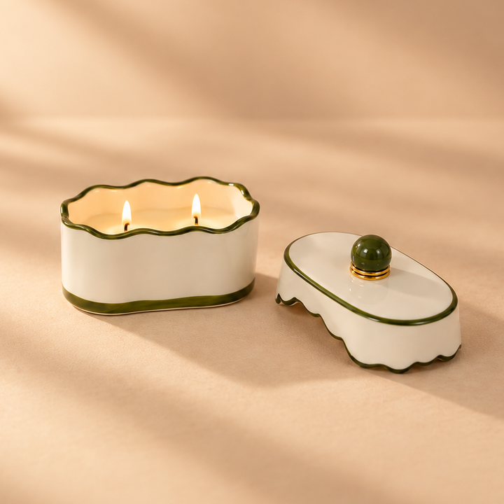 شمعة بوعاء بورسيلان Smoked Pistachio