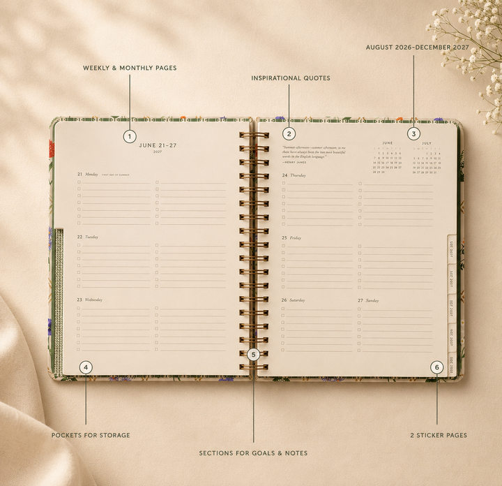أجندة 2026–2027 من Rifle Paper Co.