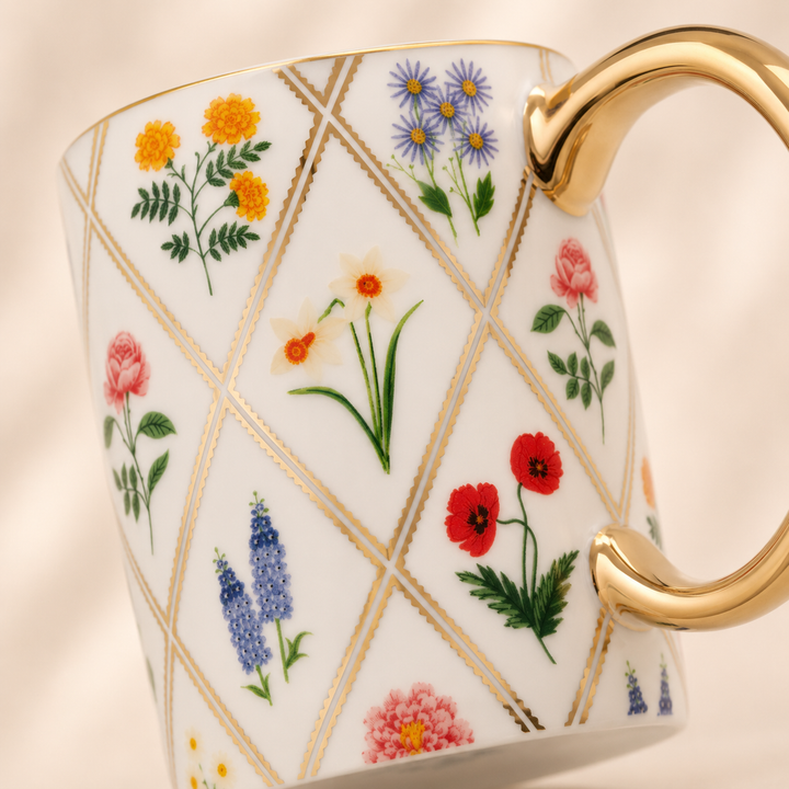 كوب بورسلان من Rifle Paper Co. ☕🌸