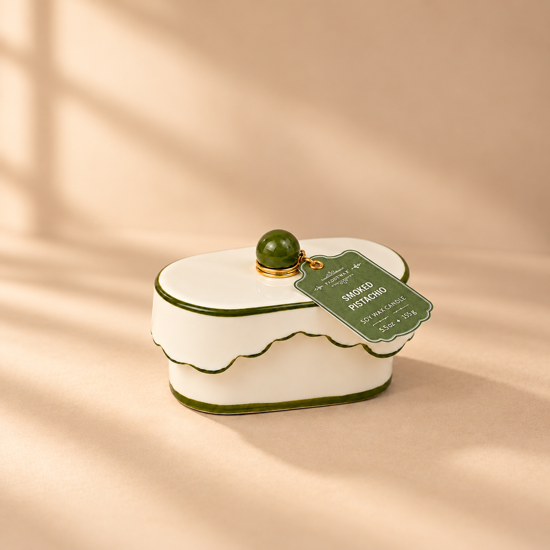 شمعة بوعاء بورسيلان Smoked Pistachio