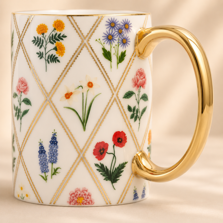 كوب بورسلان من Rifle Paper Co. ☕🌸