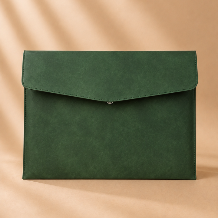 Green Leather Document Folder