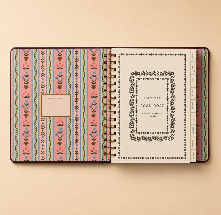 أجندة 2026–2027 من Rifle Paper Co.